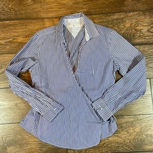 Tommy Hilfiger / Women's Striped Wrap Collared Blouse